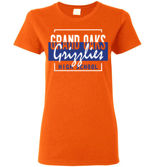 Grand Oaks High School Grizzlies Women's Orange T-shirt 05