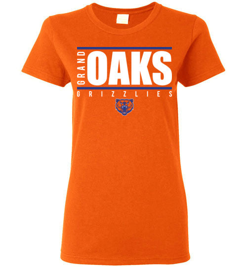Grand Oaks High School Grizzlies Women's Orange T-shirt 07