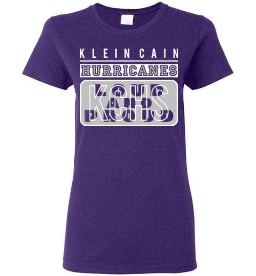 Klein Cain High School Hurricanes Women's Purple T-shirt 86