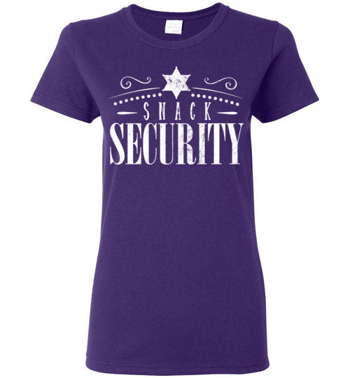Purple Unisex Teacher T-shirt - Design 39 - Snack Security