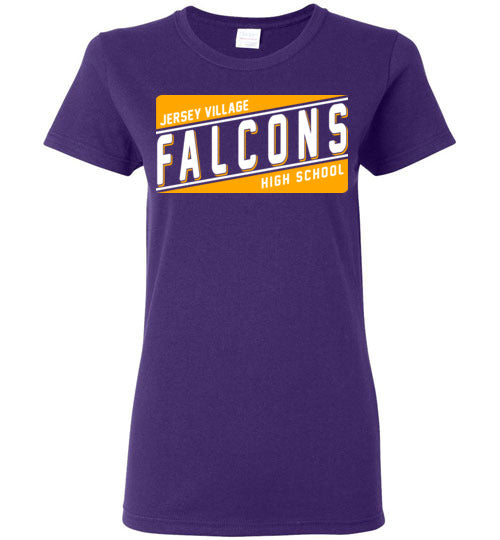 Jersey Village High School Falcons Women's Purple T-shirt 85