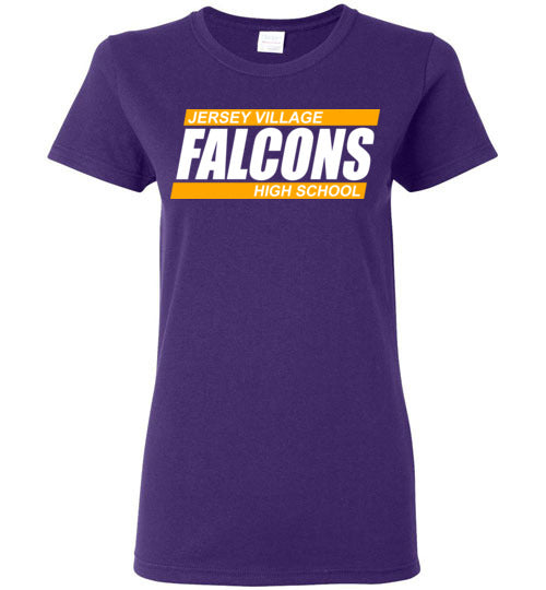 Jersey Village High School Falcons Women's Purple T-shirt 72