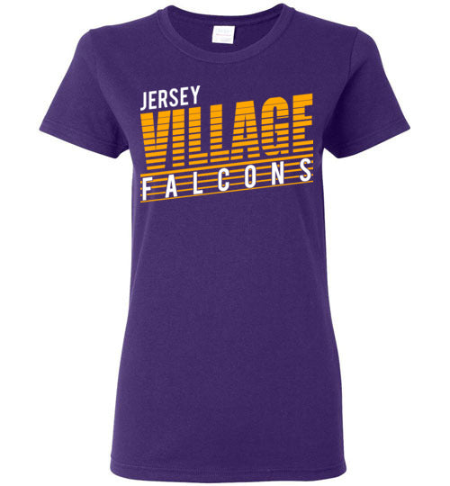 Jersey Village High School Falcons Women's Purple T-shirt 32