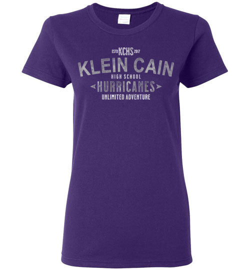 Klein Cain High School Hurricanes Women's Purple T-shirt 42