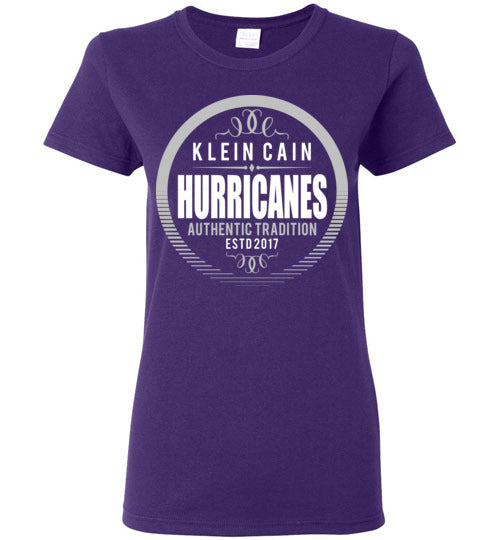 Klein Cain Hurricanes - Design 38 - Ladies Purple T-shirt