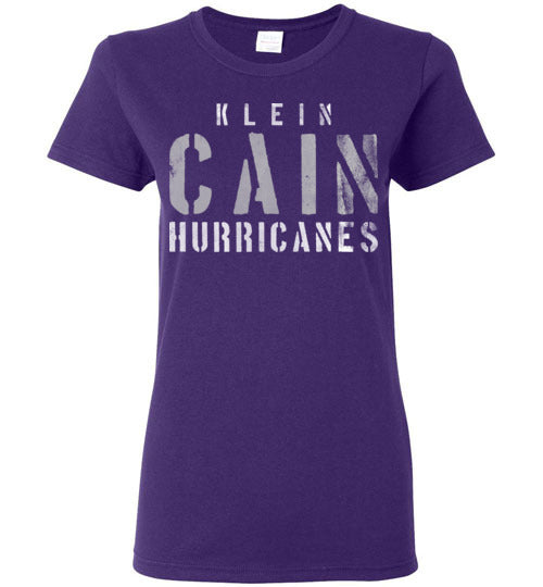 Klein Cain Hurricanes - Design 17 - Ladies Purple T-shirt