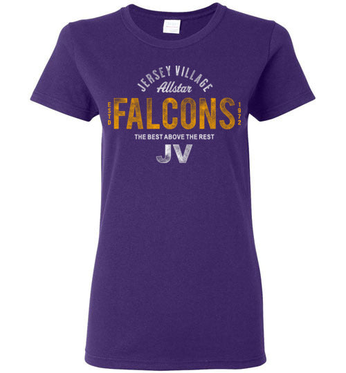 Jersey Village High School Falcons Women's Purple T-shirt 40