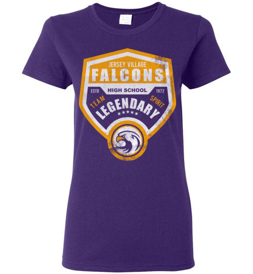 Jersey Village High School Falcons Women's Purple T-shirt 14