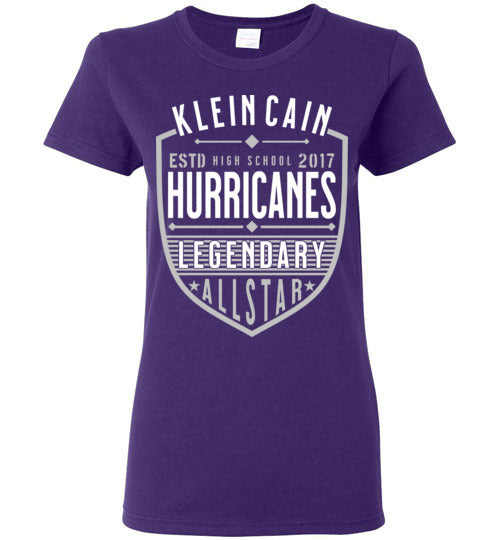 Klein Cain High School Hurricanes Women's Purple T-shirt 62