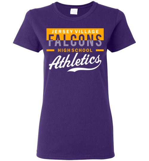 Jersey Village High School Falcons Women's Purple T-shirt 48