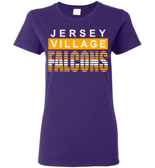 Jersey Village High School Falcons Women's Purple T-shirt 35