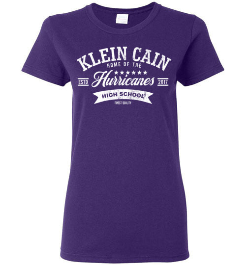 Klein Cain Hurricanes - Design 96 - Ladies Purple T-shirt