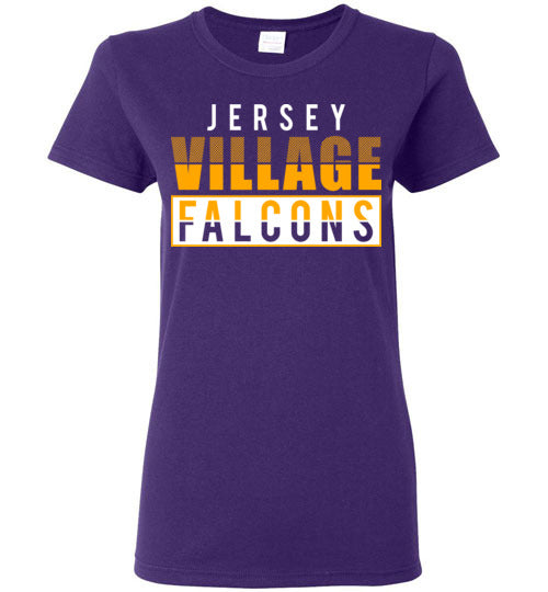 Jersey Village High School Falcons Women's Purple T-shirt 31