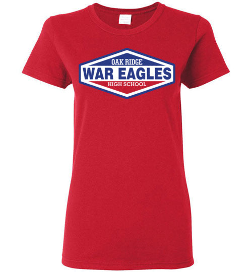 Oak Ridge High School War Eagles Women's Red T-shirt 09