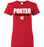 Porter High School Spartans Women's Red T-shirt 12