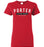 Porter High School Spartans Women's Red T-shirt 21