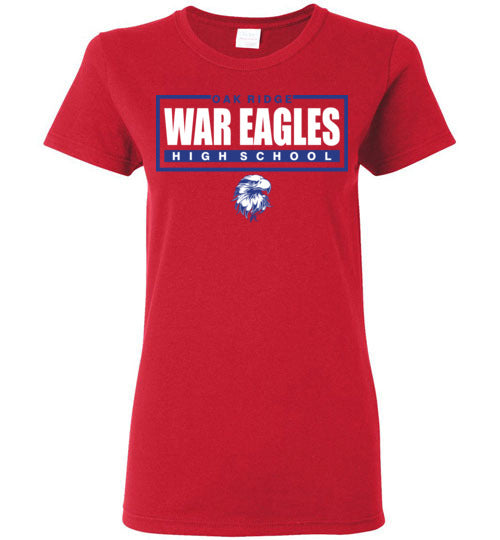 Oak Ridge High School War Eagles Women's Red T-shirt 49