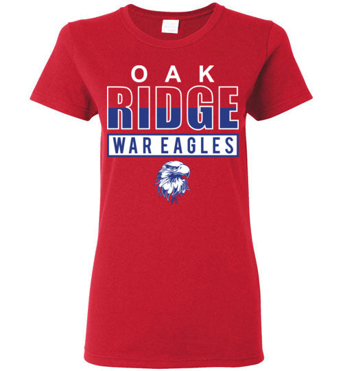 Oak Ridge High School War Eagles Women's Red T-shirt 29