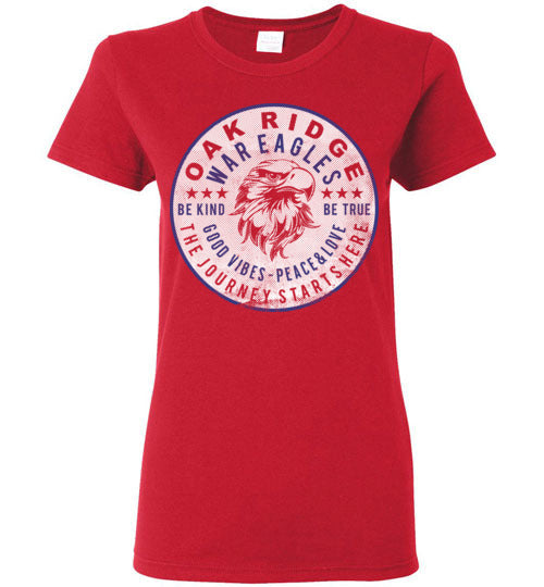 Oak Ridge High School War Eagles Women's Red T-shirt 16