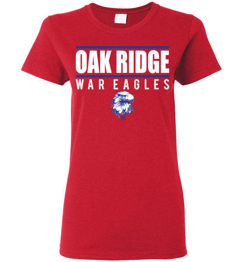 Oak Ridge High School War Eagles Women's Red T-shirt 07