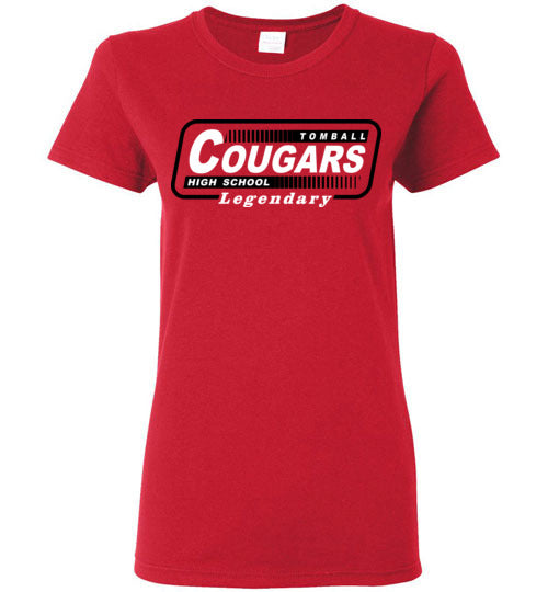 Tomball High School Cougars Women's Red T-shirt 10