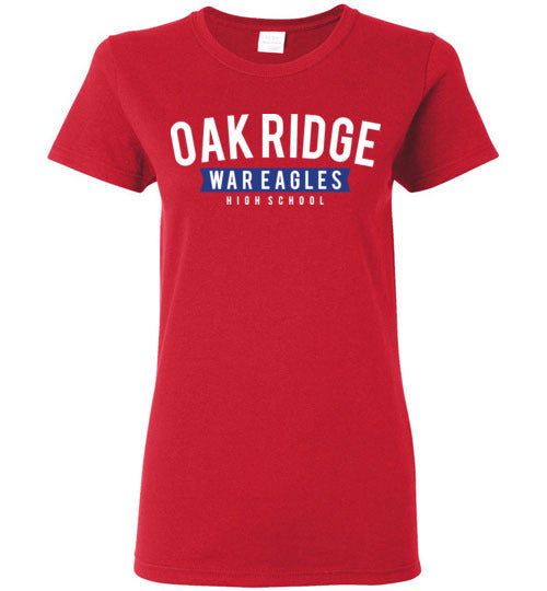 Oak Ridge High School War Eagles Women's Red T-shirt 21
