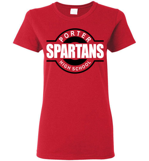 Porter High School Spartans Women's Red T-shirt 11