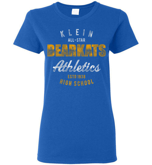 Klein High School Bearkats Ladies Royal Blue T-shirt 34