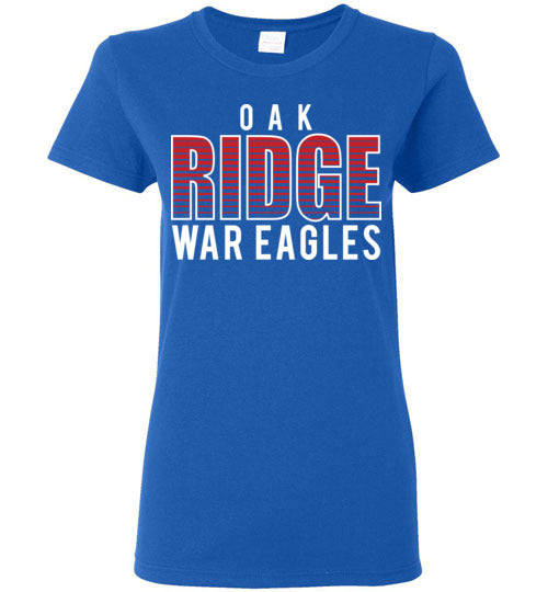 Oak Ridge High School War Eagles Women's Royal Blue T-shirt 24
