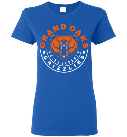 Grand Oaks High School Grizzlies Women's Royal Blue T-shirt 19