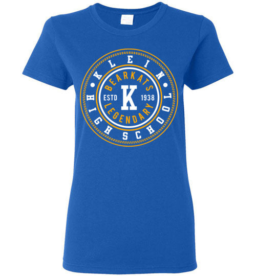 Klein Bearkats - Design 26 - Ladies Royal Blue T-shirt