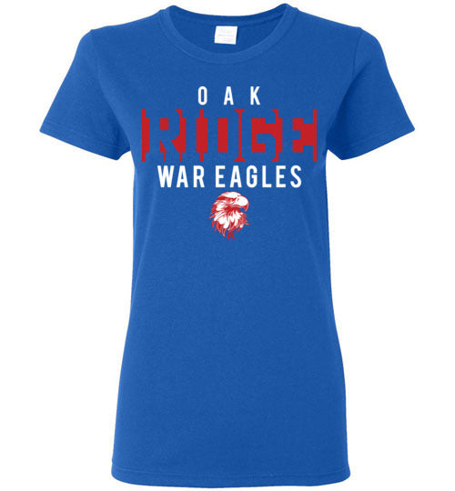 Oak Ridge High School War Eagles Women's Royal Blue T-shirt 06