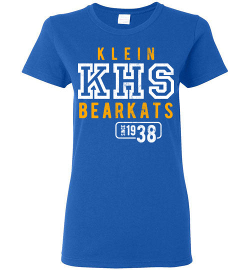 Klein Bearkats - Design 08 - Ladies Royal Blue T-shirt