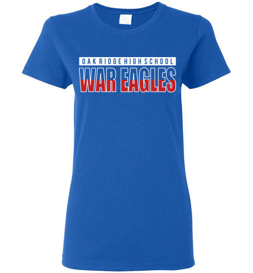 Oak Ridge High School War Eagles Women's Royal Blue T-shirt 25