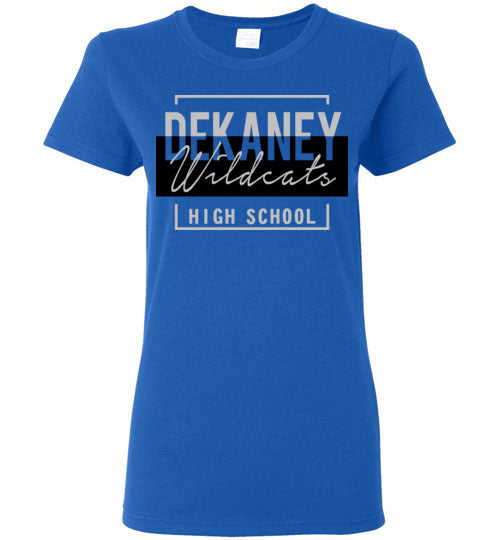 Dekaney High School Wildcats Royal Women's Royal Blue T-shirt 05