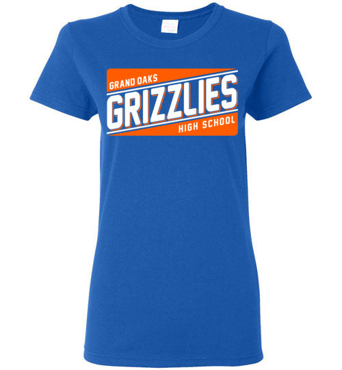 Grand Oaks High School Grizzlies Women's Royal Blue T-shirt 84