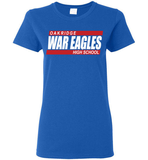 Oak Ridge High School War Eagles Women's Royal Blue T-shirt 72