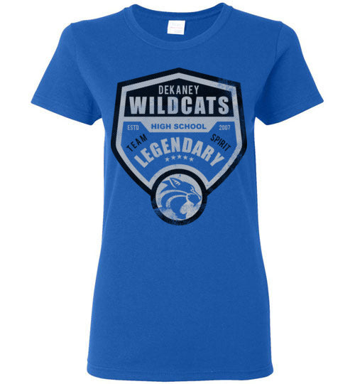 Dekaney High School Wildcats Royal Women's Royal Blue T-shirt 14