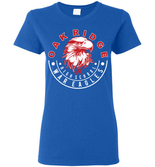 Oak Ridge High School War Eagles Women's Royal Blue T-shirt 16