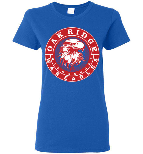 Oak Ridge High School War Eagles Women's Royal Blue T-shirt 02