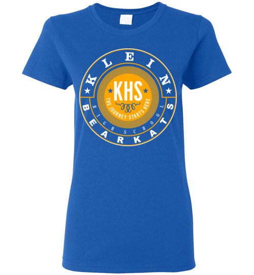Klein High School Bearkats Ladies Royal Blue T-shirt 02