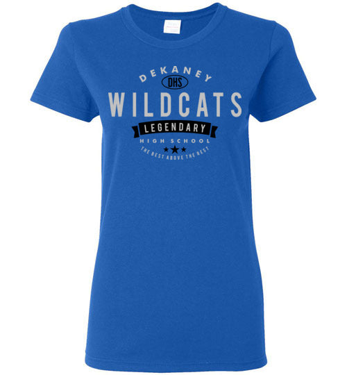 Dekaney High School Wildcats Royal Women's Royal Blue T-shirt 44