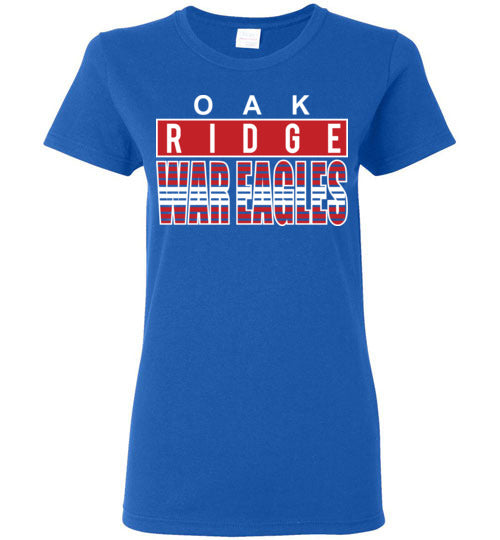 Oak Ridge High School War Eagles Women's Royal Blue T-shirt 35