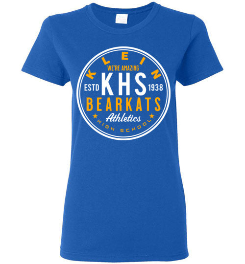 Klein High School Bearkats Ladies Royal Blue T-shirt 28