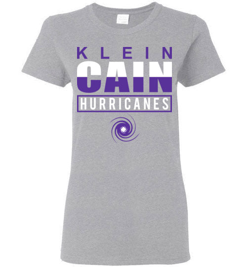 Klein Cain High School Hurricanes Women's Sports Grey T-shirt 29