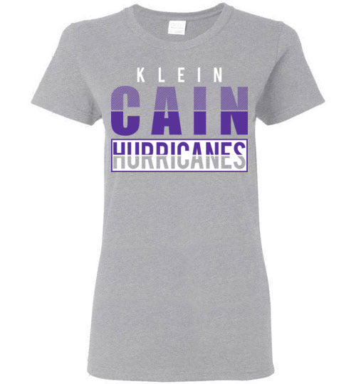 Klein Cain High School Hurricanes Women's Sports Grey T-shirt 31