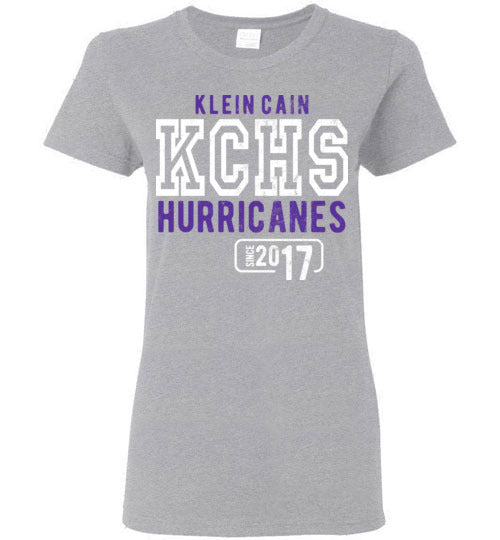 Klein Cain Hurricanes - Design 08 - Grey Ladies T-shirt