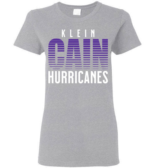 Klein Cain High School Hurricanes Women's Sports Grey T-shirt 24