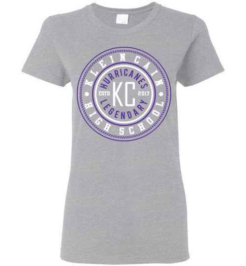 Klein Cain Hurricanes - Design 26 - Grey Ladies T-shirt