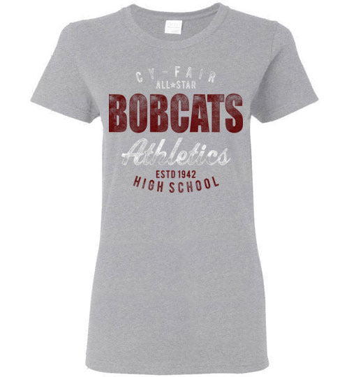 Cy-Fair High School Bobcats Women's Sports Grey T-shirt 34